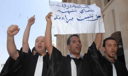 Sit-in des avocats et magistrats devant le ministère de la Justice