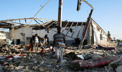 Sept Marocains tués dans le raid contre un centre pour migrants en Libye