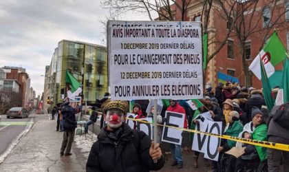 Rassemblement des Algériens contre l’élection présidentielle devant le consulat de Nantes