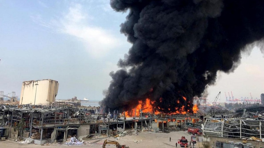 liban port incendie