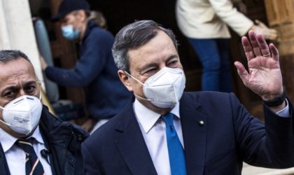 Italie : les militants de gauche manifestent contre Mario Draghi