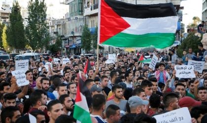 Manifestation à Ramallah pour la libération des prisonniers en grève de la faim