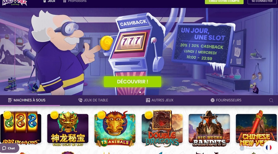 madnix casino retrait