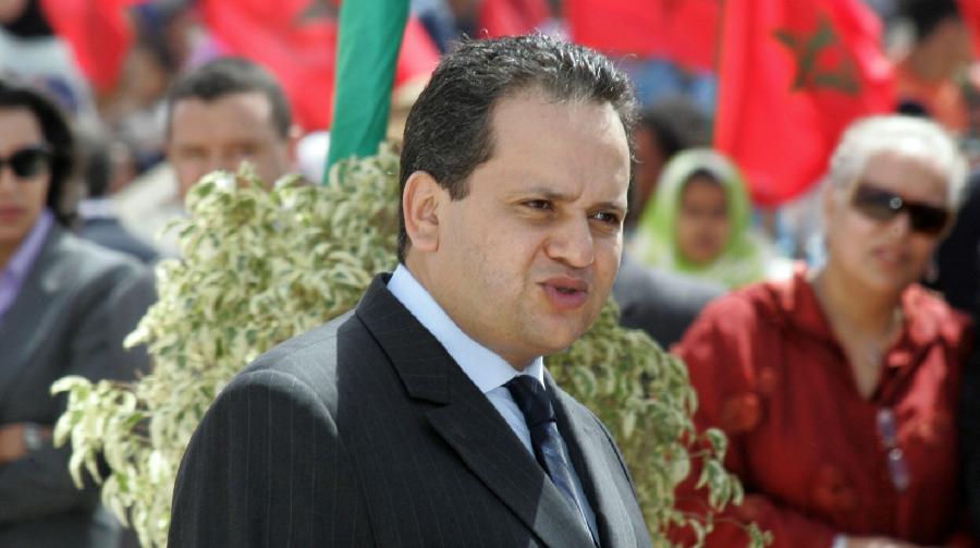 Yassine Mansouri (centre), patron du renseignement marocain. D. R.