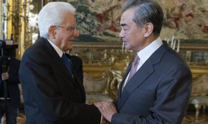 Le chef de la diplomatie chinoise reçu par le président italien Mattarella