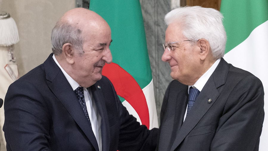 Tebboune Mattarella Rome Alger