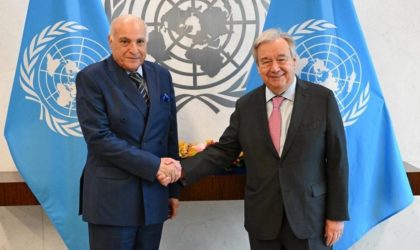 Ahmed Attaf s’entretient à New York avec le secrétaire général de l’ONU Antonio Guterres