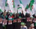 Manifestation de soutien des citoyens de la ville sahraouie libérée de Smara à l’USM Alger